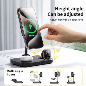 15 Wát Magnetic 3-in-1 linh hoạt không dây sạc đứng điện thoại di động sạc chủ cho bàn giường <span class=keywords><strong>Cube</strong></span> với linh hoạt sử dụng các tính năng - Product Image 5