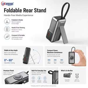 Wholesale 3 in 1 5000mAh 22.5W PD <b>Magnetic</b> Wireless Power Bank Type-C Built-in <b>Charge</b> <b>Cable</b> with Wireless Charging for Watch - Product Image 3