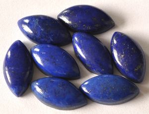 Lot de 5 cabochons marquise en lapis-lazuli naturel 3x7mm, pierres brutes pour la fabrication de bijoux - Product Image 5