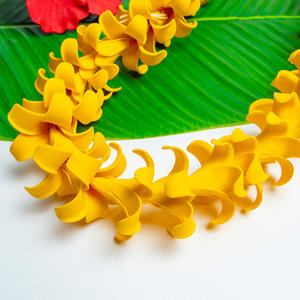 Groothandel Fabriek Leverancier HL0046A Bloemige Hula Meisjes Ketting Hoge Kwaliteit 2 Kleuren 100 CM Schuim Puakenikeni Lei voor Vrouwen - Product Image 2