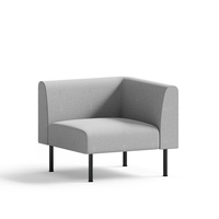 Ensemble de canapés modulaires modernes de haute qualité, aménagement flexible, tissu doux, coussins confortables et profonds, projets commerciaux et de bureaux