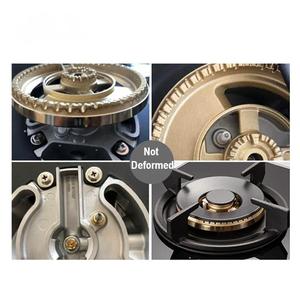 Top kompor Gas 4 pembakar, kompor Gas tanam Stainless Steel permukaan hitam 4 pembakar kompor Gas