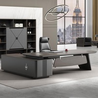 Chaise de bureau de patron peinte en foncé de style moderne combinaison de mobilier de bureau de président atmosphérique de direction unique