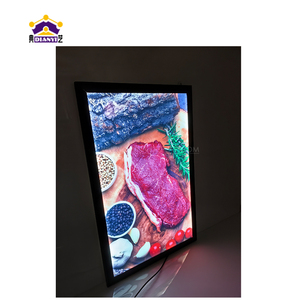 Dual-sideddisplay quảng cáo di động chiếu sáng <span class=keywords><strong>lightbox</strong></span> treo hiển thị góc tròn nhôm đùn LED Snap khung - Product Image 1