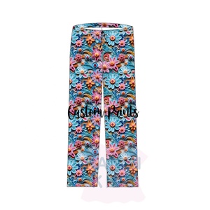 Pantaloni <span class=keywords><strong>pigiama</strong></span> da donna in cotone di bambù stampati su misura dalla fabbrica di Pankai con stampe personalizzate pantaloni da salotto morbidi <span class=keywords><strong>pigiama</strong></span> - Product Image 3