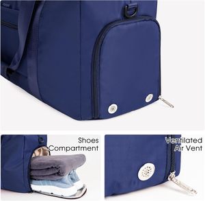 Échantillon gratuit – Sac de sport/yoga imperméable blanc personnalisé avec logo, petit format, à bandoulière, avec poche - Product Image 4