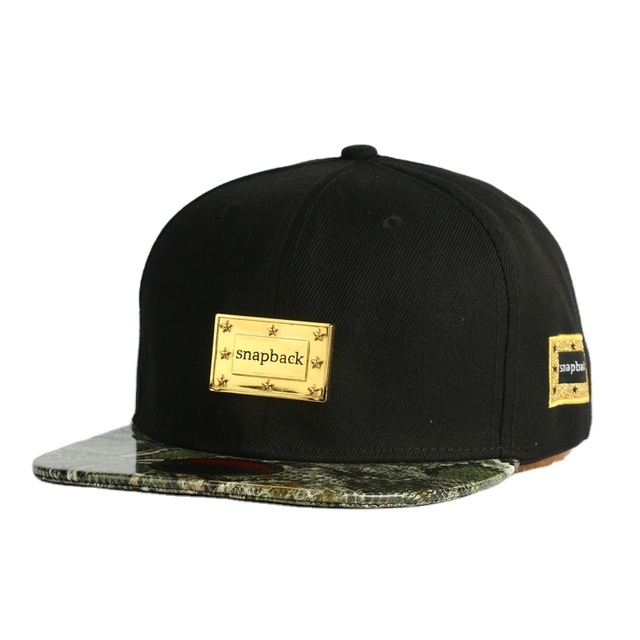 Custom 6 Panel Canvas Iron Logo Embroidery Snapback Cap-High Quality Image Style Sports Cap for Outdoor & Travel Use