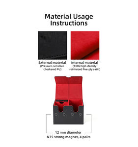 OEM ODM Support PU Checkered Pattern PTCG Pokémon Tiroir Style Jeu de cartes Boîte de cartes de jeu à fonctions multiples - Product Image 4