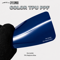 Film de protection de peinture (PPF) TPU Neptune Blue Deep Glossy de haute qualité 7,5 mil, film de protection de carrosserie auto-cicatrisant anti-rayures bleu TPU