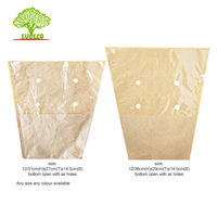 Sacs en papier Kraft biodégradables, sachets d'emballage de légumes réutilisables, pour bpp, lot de 3 pièces