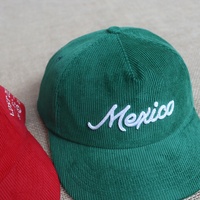 Casquettes de baseball unisexes à 5 panneaux en velours côtelé, personnalisées avec logo brodé, de haute qualité, pour l'hiver, style streetwear décontracté, à visière incurvée, vente en gros