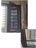 Ventana Abatible Exterior de Aluminio con Rotura de Puente Térmico, Doble Acristalamiento, Insonorizada y de Alta Seguridad para Casa