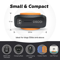 GPS para Perros con IA, Monitoreo de Salud y Movimiento 24/7, Posicionamiento en Tiempo Real, Alertas de Geocerca, Sonido LED, Resistente al Agua, Silicona y Plástico, >20