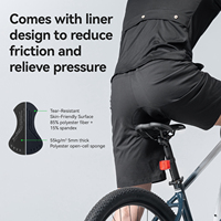 ROCKBROS Pantalon de cyclisme décontracté Séchage rapide de l'humidité T-shirt de cyclisme sur route à manches courtes pour hommes Respirant Top Shorts Costume d'été