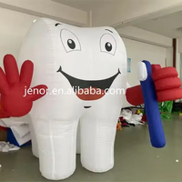Modèle de dent gonflable personnalisé en tissu Oxford Jenor pour la publicité des cliniques dentaires