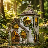 Hamaileon Custom OEM ODM Woodland Haven, puzzles en bois 3D, maison de fée pliable, kit de maison miniature en bois DIY avec lumière