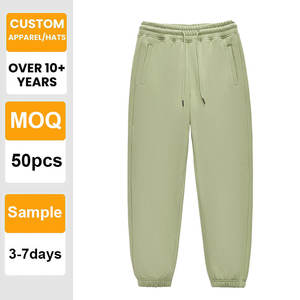 กางเกงขายาวผ้าฟลีซบุขนหนานุ่ม 350 กรัม สไตล์สตรีทแวร์ สีพื้น ปักโลโก้ส่วนตัว  แบบลำลอง ใส่ได้ทั้งชายและหญิง - Product Image 1