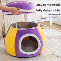 Lit pour petits chats en coton épais et peluche de lapin, écologique, avec mousse à mémoire de forme amovible, fourni directement par l'usine