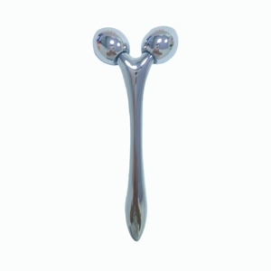 Masseur à rouleaux 3D portable en alliage de zinc argenté, outil de lifting facial en forme de Y pour le soin de la peau du visage, du cou et du corps, instrument de beauté - Product Image 1