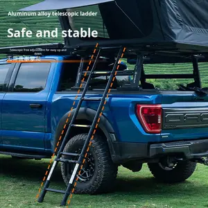 Tente de toit de voiture en alliage d'aluminium à ouverture latérale, grand espace, double couche, imperméable, quatre saisons, pour l'extérieur et la famille - Product Image 2