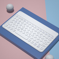 Clavier coloré ultra mince Clavier sans fil rechargeable pour iPad Smartphone PC MacBook Android iOS Windows Device