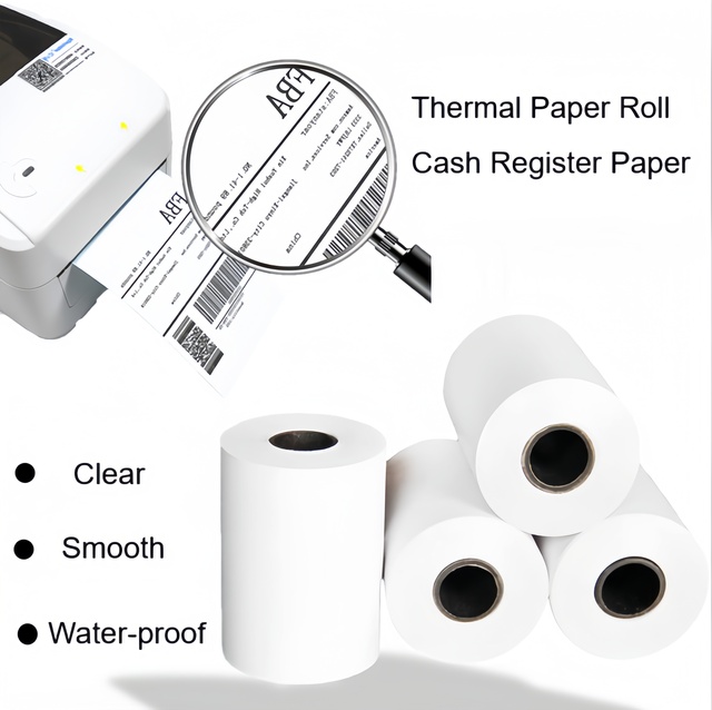Manufactory BPA Free 48g 55g 70g Thermal Printer Roll Paper 57*40mm Customized Cash Register Paper Roll Durable Receipts Retail