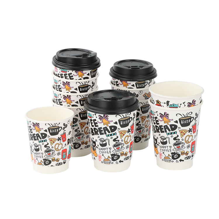 Custom Hight Double Wall Paper Cup High Quality 12oz Food Beverage Cup Coffee