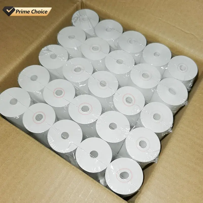 57x40mm/Rouleaux de papier thermique de taille personnalisée Papier thermique blanc Papier de reçu de caisse enregistreuse POS (50 rouleaux) ruban thermique