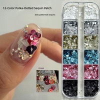 Nouvelles paillettes rondes colorées à pois pour nail art, collection printemps-été, style vintage floral parquet, pour DIY