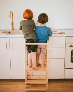 مونتيسوري طفل مساعد المطبخ برج خطوة البراز التعلم برج ل طفل الطفل خشبية للطي الدائمة برج