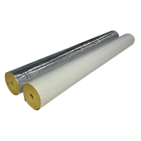 Tubo de Lana de Vidrio con Aislamiento Térmico Ignífugo ASTM E84 de 13 mm de Espesor, Tubo de Lana de Vidrio con Lámina de Aluminio para Sistemas de Tuberías de Condensado