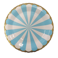 Assiettes rondes jetables en papier écologiques en gros avec logo personnalisé pour fêtes et événements