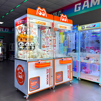 Machine à griffes de luxe haute capacité pour peluches avec couvercle en verre trempé pour centres commerciaux et salles de jeux