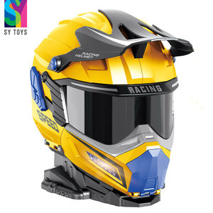 SY TOYS 2 en 1 Casque de transformation multifonctionnel Nouveau jeu de <span class=keywords><strong>garage</strong></span> de stationnement pour voitures pour garçons, avec <span class=keywords><strong>rangement</strong></span> pour véhicules, en métal et plastique - Product Image 3