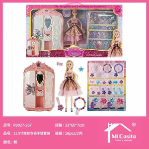 Set bambola in PVC da 115 pollici con accessori Per armadio e bracciale abito Per bambola giocattolo educativo da 18 pezzi Per scatola - Product Image 1