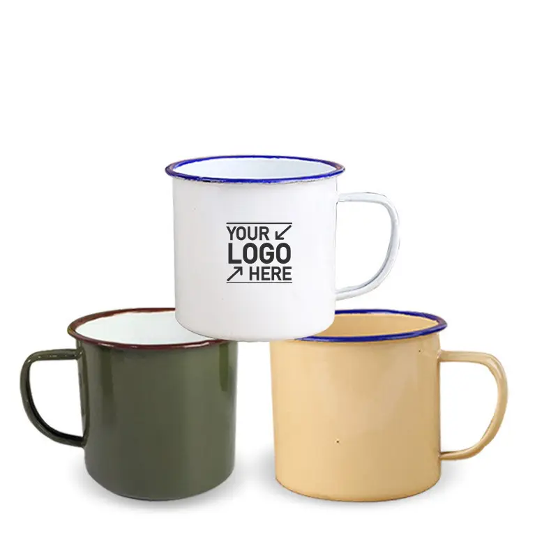 Grosir Cangkir Sekali Pakai Enamel Cacat Mug Enamel Mug Berkemah Sekali Pakai Promosi Mug Enamel