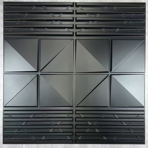لوحة حائط ثلاثية الأبعاد <span class=keywords><strong>PVC</strong></span> سوداء فاخرة مزخرفة لتزيين الجدران - Product Image 3