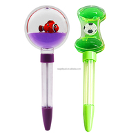 Stylo bille 3D promotionnel à flotteur liquide, stylo cristal personnalisable, cadeau de Noël, stylo bille créatif en cristal à motif de dessin animé