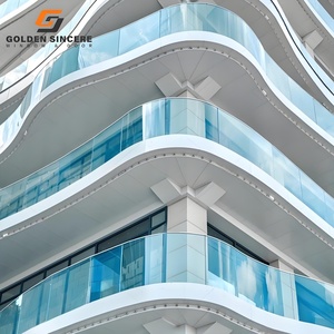 Balaustrada de barandilla de vidrio de aluminio GS para terraza residencial al aire libre - Product Image 4