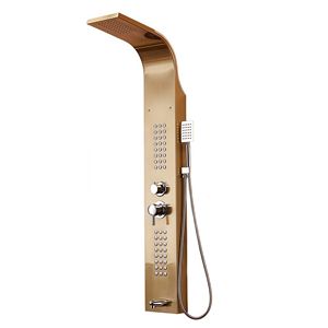 European Gold Edelstahl Intelligente Digital anzeige Dusch wand Gebürstete Keramik Direkt Bad armaturen - Product Image 1