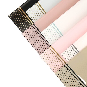 Love magic flower packaging Hansu paper Wave dot border translucent waterproof mist paper rose bouquet wrapping paper