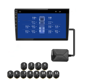 USB Androidカー6812ホイール<span class=keywords><strong>TPMS</strong></span>カーラジオDVDプレーヤー用タイヤ空気圧監視システムスペアタイヤ内部外部センサー - Product Image 1