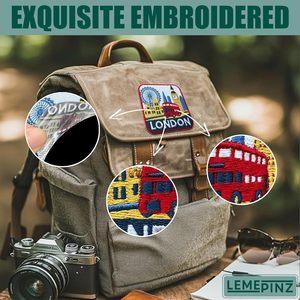 Patch brodé personnalisé London, 3 pouces, thermocollant ou à coudre, applique en tissu pour voyage, cadeaux - Product Image 4