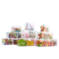 Boîte présentoir à bonbons, conteneurs avec couvercles, boîtes pour présentation de sucre de mariage, 10 pièces