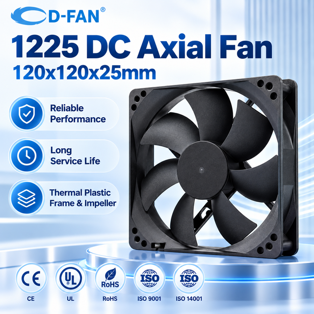 120x120x25mm Waterproof Dc 12v Fan Pwm Plastic 120mm Cooling Dc Fans for Refrigerator 24v 12025 DC Axial Fan