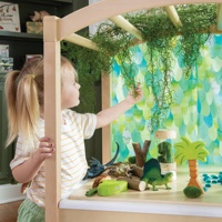 Table d'activités en bois Montessori pour jardin d'enfants et garderie Mobilier d'espace de découverte sensorielle pour chambre à coucher et salle de bain