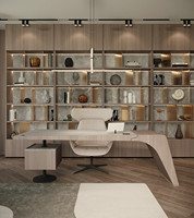 Étuis de livre de bureau modernes sur mesure salle d'étude étagère ouverte bibliothèque ouverte bureau bureau ménage bureau Villa mobilier de bureau