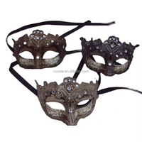Masque de fête Halloween Mardi Gras Masque de mascarade strass plumes dentelle Carnaval