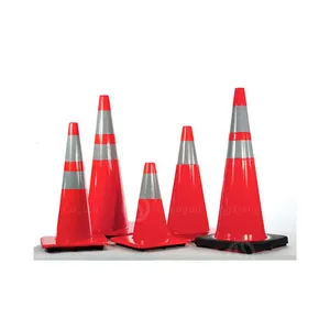 Traffic cone rubber / black base rubber traffic cone 12 18 28 36" safety