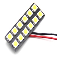 Ampoule LED T10 5050 12SMD pour voiture, éclairage intérieur, lampe de lecture, dôme, adaptateur Festoon BA9S, DC 12V